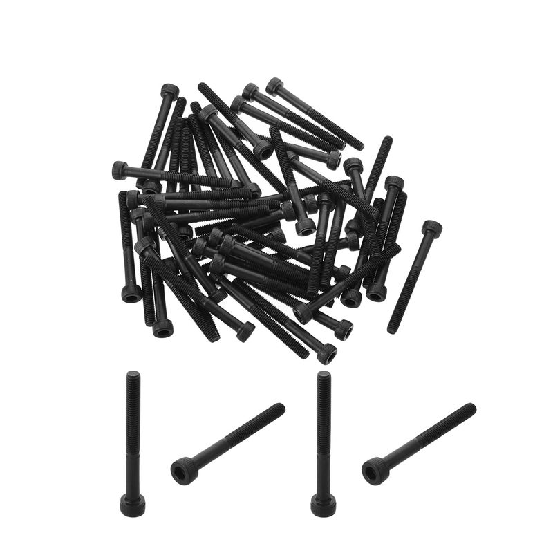 MroMax 50Pcs M3 x 30mm Socket Head Cap Screw Bolts, Grade 12.9 Alloy Steel, Black Oxide Finish, Metric Allen Hex Drive, Partially Thread, for Use in Various DIY Projects - Image 1